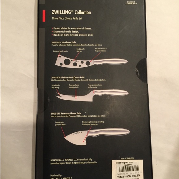 Zwilling JA Henckels collection 3 piece set cheese knife serving set - Picture 3 of 5